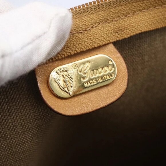 GUCCI Micro GG Supreme Hand Bag PVC Beige Gold 02 39 4947 Auth ep11737 - Picture 13 of 16